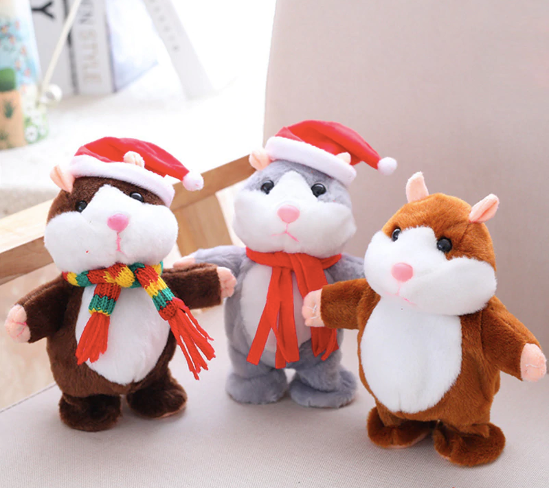 Peluche Hamster parlant Père Noël • Ma Peluche