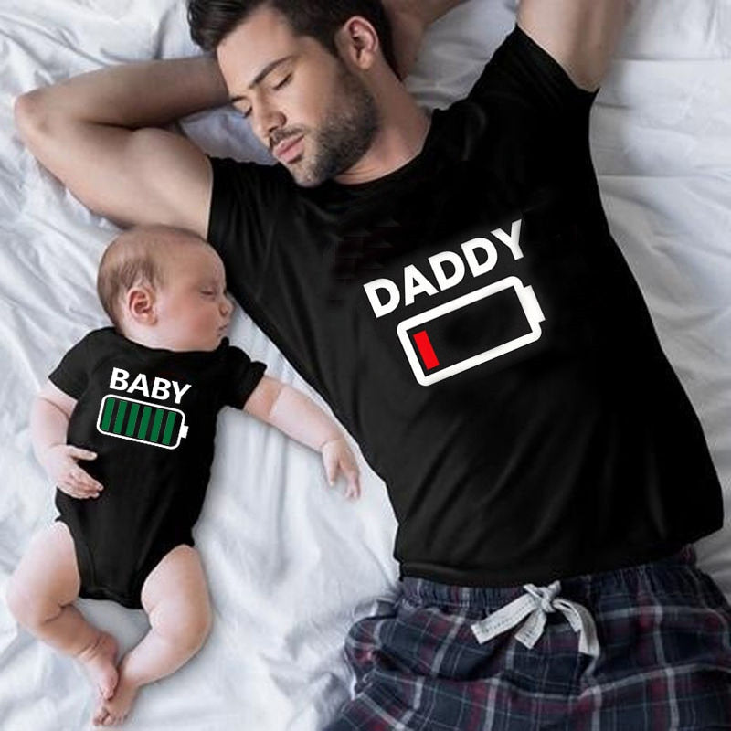 Vetement Pere Fils Identique Vêtement T Shirt Papa Bebe Assorti