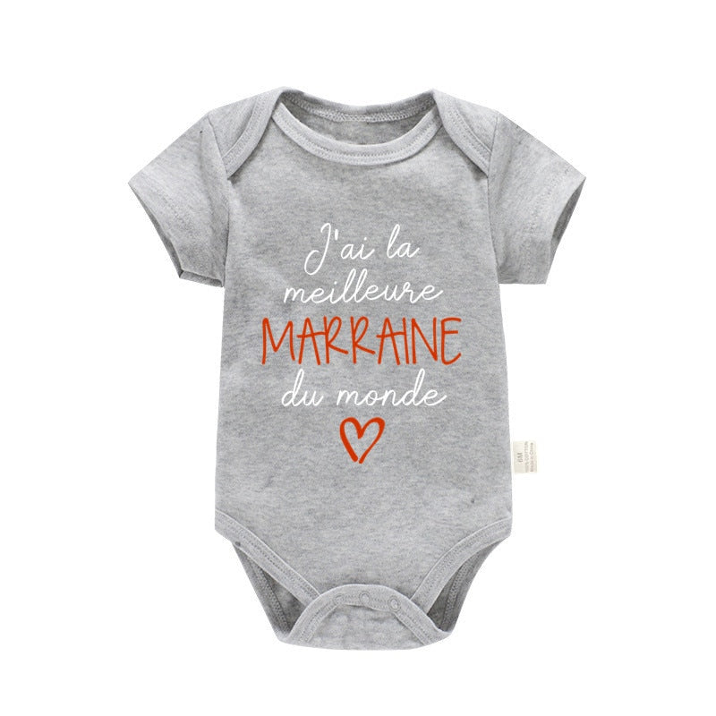 BODY BÉBÉ "MEILLEURE MARRAINE" 100% COTON