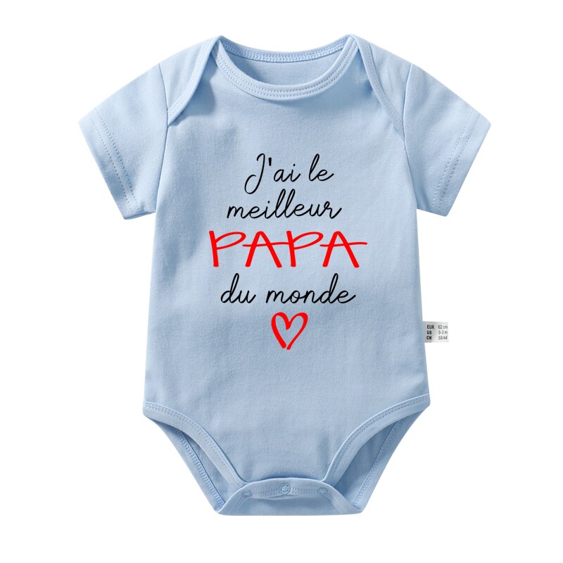 BODY BÉBÉ "J'AI LE MEILLEUR PAPA & LA MEILLEURE MAMAN"