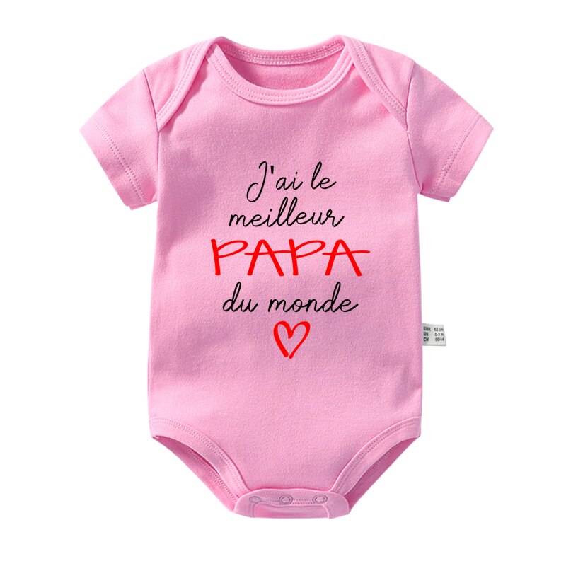 BODY BÉBÉ "J'AI LE MEILLEUR PAPA & LA MEILLEURE MAMAN"