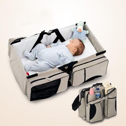 3 IN 1 BABY BAG: TRAVEL COT + CHANGING TABLE 