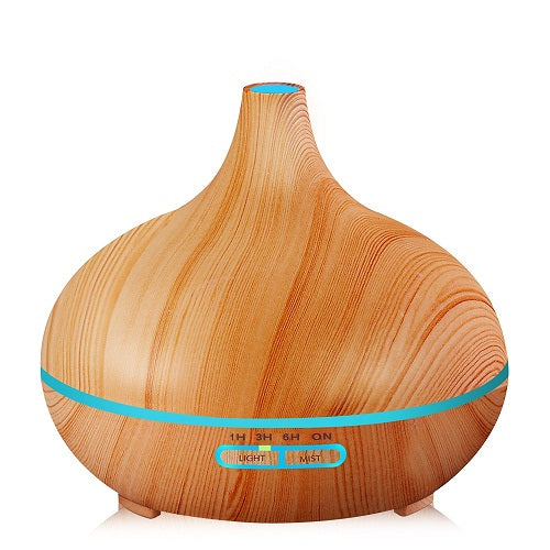 PETIT DIFFUSEUR BOIS HUILES ESSENTIELLES 400ML + TÉLÉCOMMANDE